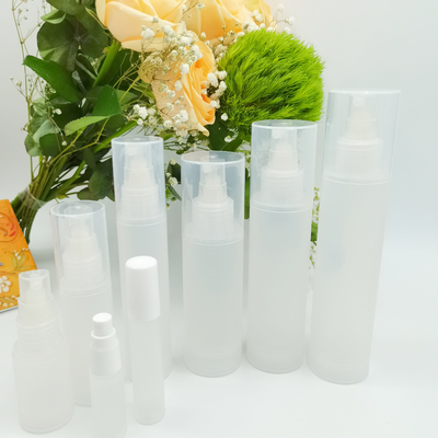 Nowy w pełni plastikowy zestaw butelek kosmetycznych matowa butelka 5ml 10ml 15ml 30ml 50ml 80ml 100ml 120ml do opakowań do pielęgnacji skóry
