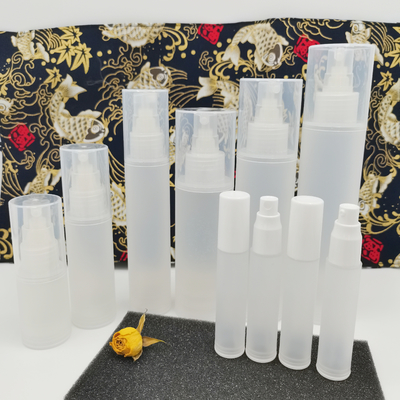 Nowy w pełni plastikowy zestaw butelek kosmetycznych matowa butelka 5ml 10ml 15ml 30ml 50ml 80ml 100ml 120ml do opakowań do pielęgnacji skóry