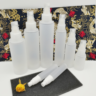 Nowy w pełni plastikowy zestaw butelek kosmetycznych matowa butelka 5ml 10ml 15ml 30ml 50ml 80ml 100ml 120ml do opakowań do pielęgnacji skóry