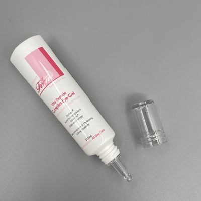 Dostosowane kolorowe puste tubki do wyciskania 20 ml 40 ml przezroczysta nasadka o średnicy 25 mm do żelu pod oczy