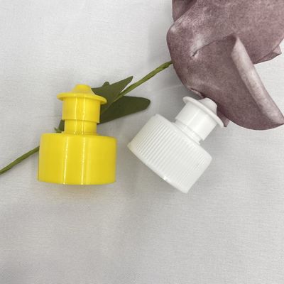 Żółte kapsle do butelek Push Pull PP 24/410 28/410 Zatwierdzona próbka kolorów na zamówienie